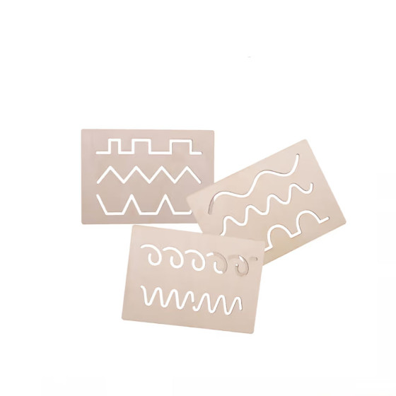 Pochoirs à motifs en bois 3 pièces