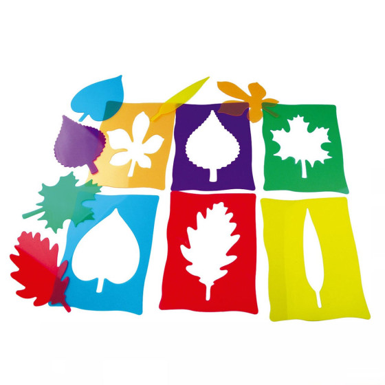 Pochoirs transparents - feuilles lot de 6
