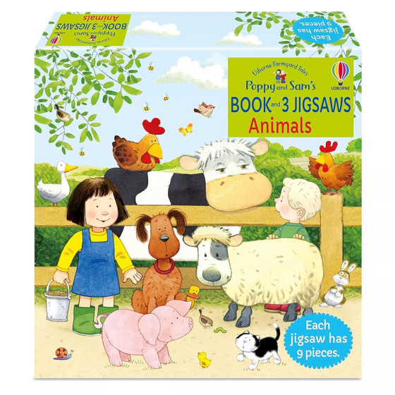 Poppy and Sam's Book and 3 Jigsaws : Animals