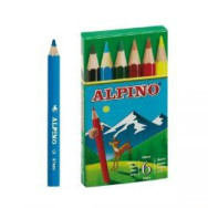 Crayons de couleur boîte de 6 crayons courts