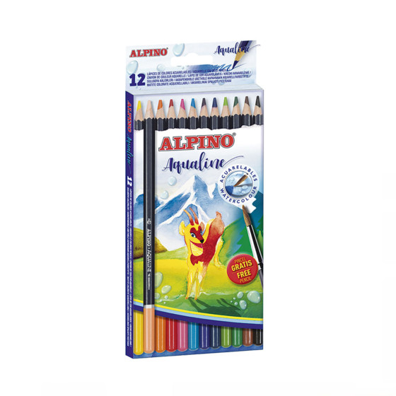 Boîte de 12 crayons aquarelle Aqualine