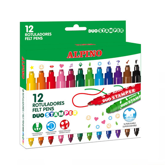 Tampon Duo 12 feutres