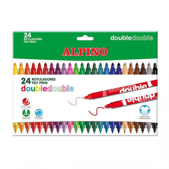 Boîte de 24 stylos de couleur à double pointe