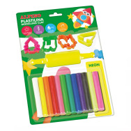 Pâte à modeler sous blister Alpino, 10+2 barres de 17 g.