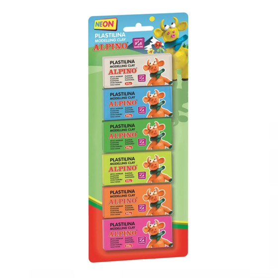 Pâte à modeler Alpino. Blister de 6 unités de...
