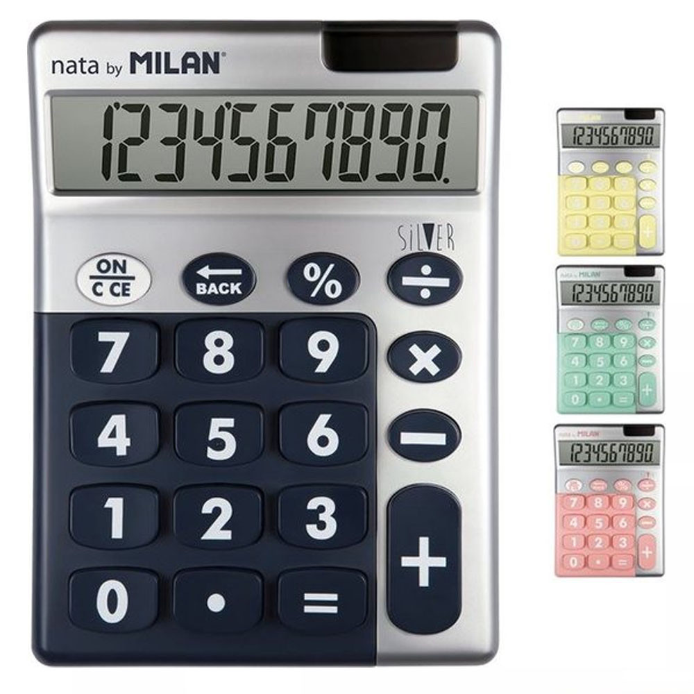 Calculatrice Milan - Argentée, 10 chiffres