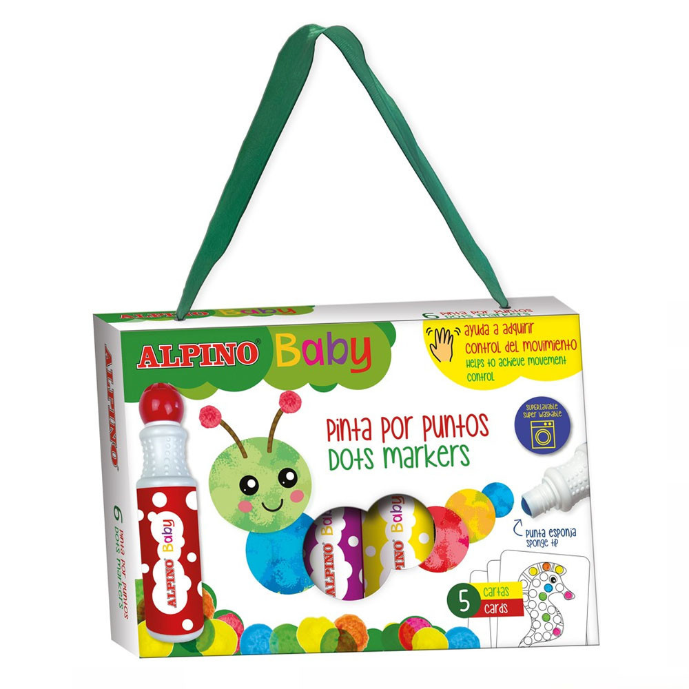 Feutres à points Alpino baby 6 couleurs