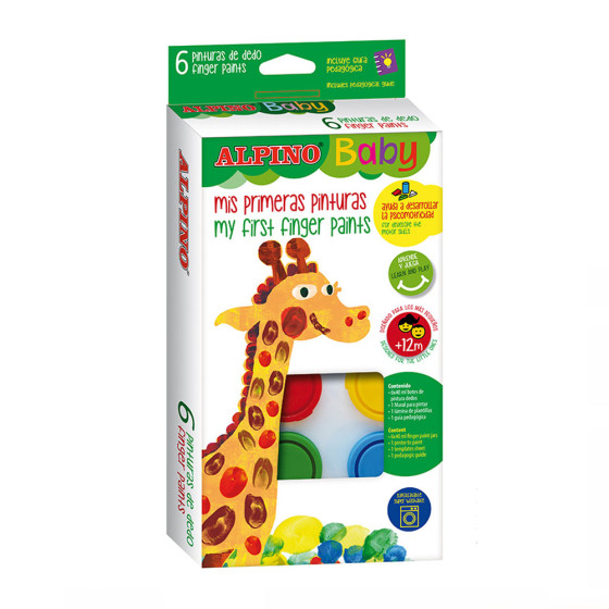 Kit de peinture au doigt comprenant 6 pots, une...