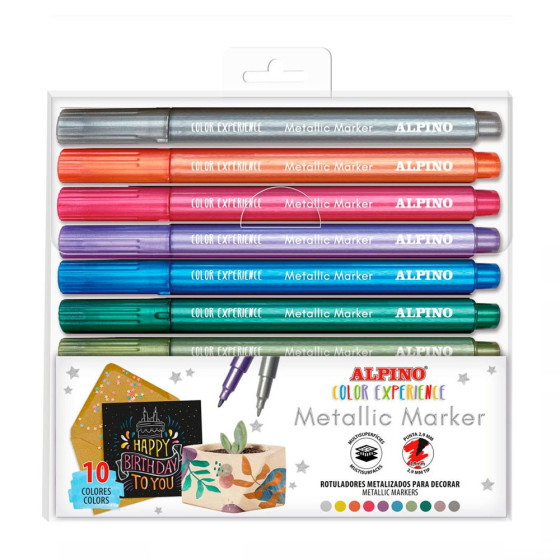 Boîte de 10 marqueurs métalliques Color Experience