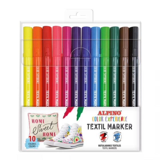 12 marqueurs textiles Color Experience