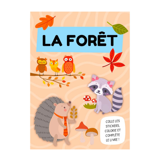 44 cartes à jouer illustrées d'animaux de la forêt