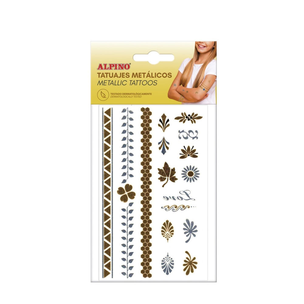 Alpino- Feuille modèle assortiment tatouage métallique