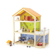 Maison poupée en bois -3 étages