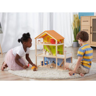 Maison poupée en bois -3 étages