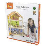 Maison poupée en bois -3 étages