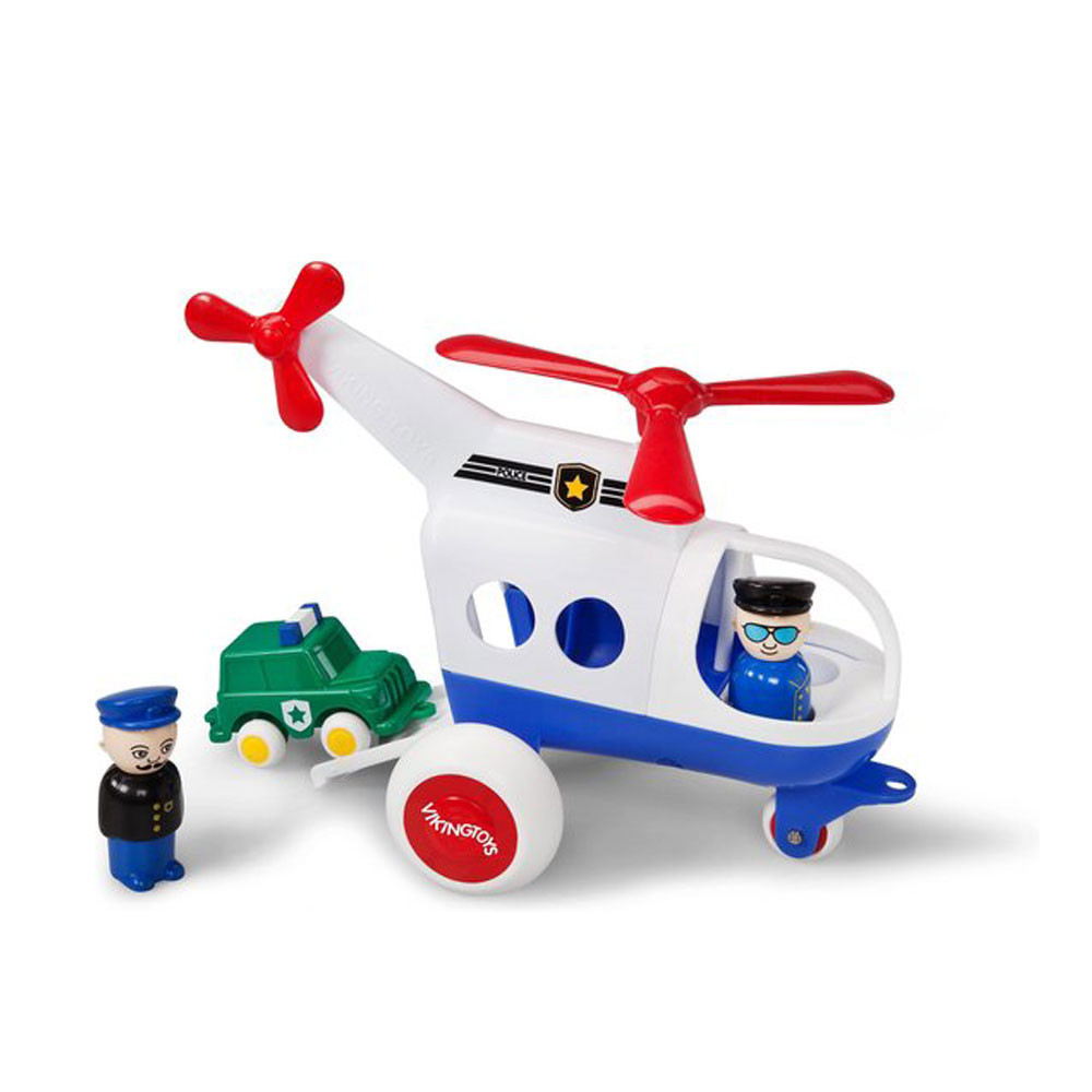 Hélicoptère  de police Jumbo avec 2 figures - 30 CM