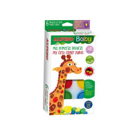 Kit de peinture à la main, 6 x 40 ml + planche à dessin et pochoir - Alpino Baby