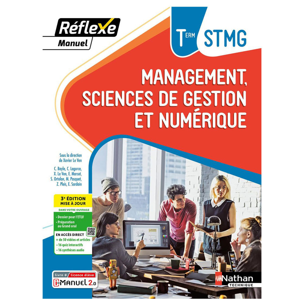 Management, Sciences de gestion et numérique - Terminale STMG -Manuel Réflexe-Ed2024
