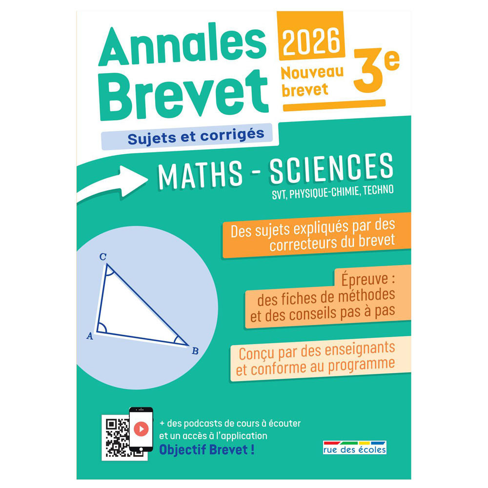 Annales Brevet - Maths-Sciences - 3e - 2026