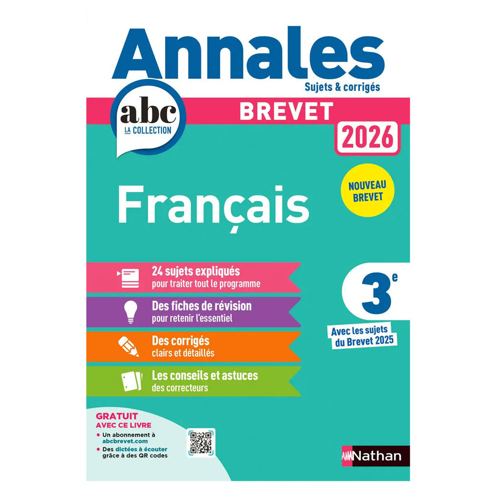 Annales Brevet Français 2026 - Corrigé