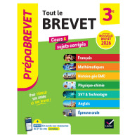 Prépabrevet - Tout le nouveau brevet 2026 - 3e (toutes les matières)