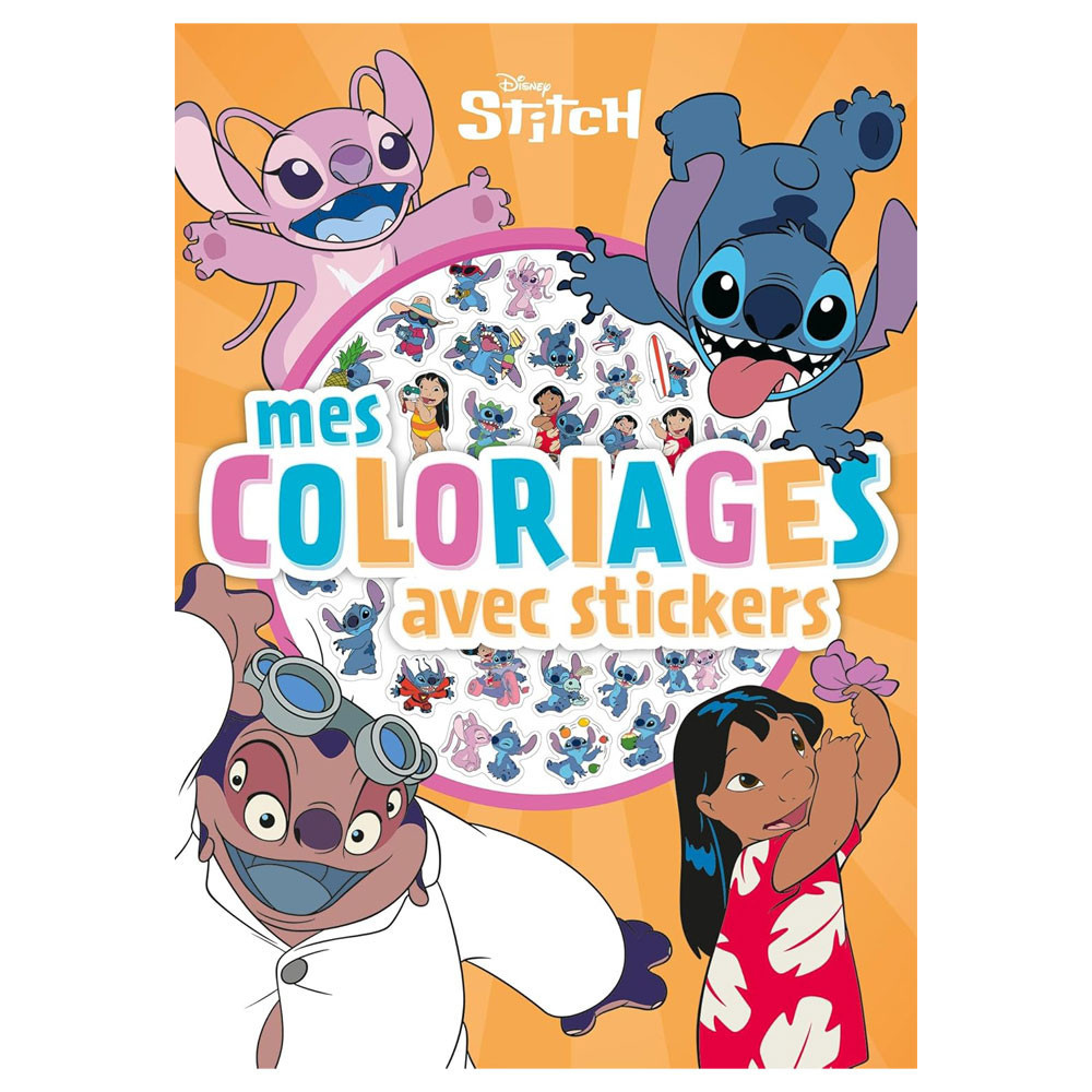 STITCH - Mes Coloriages avec Stickers - Disney