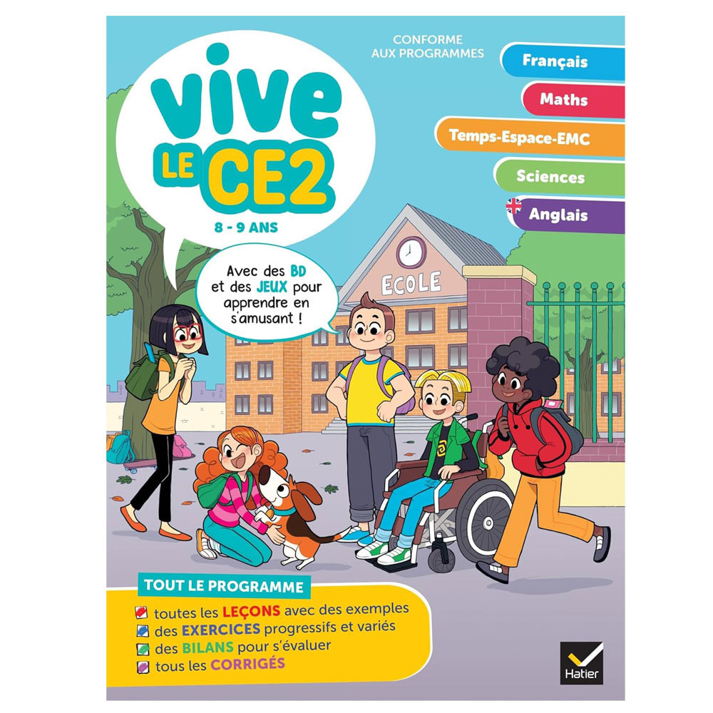 Vive le CE2 - 8 / 9 ans - Cahier de révision et d'entraînement toutes matières