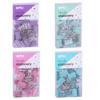 Boîte de 15 pinces à clip couleurs pastel