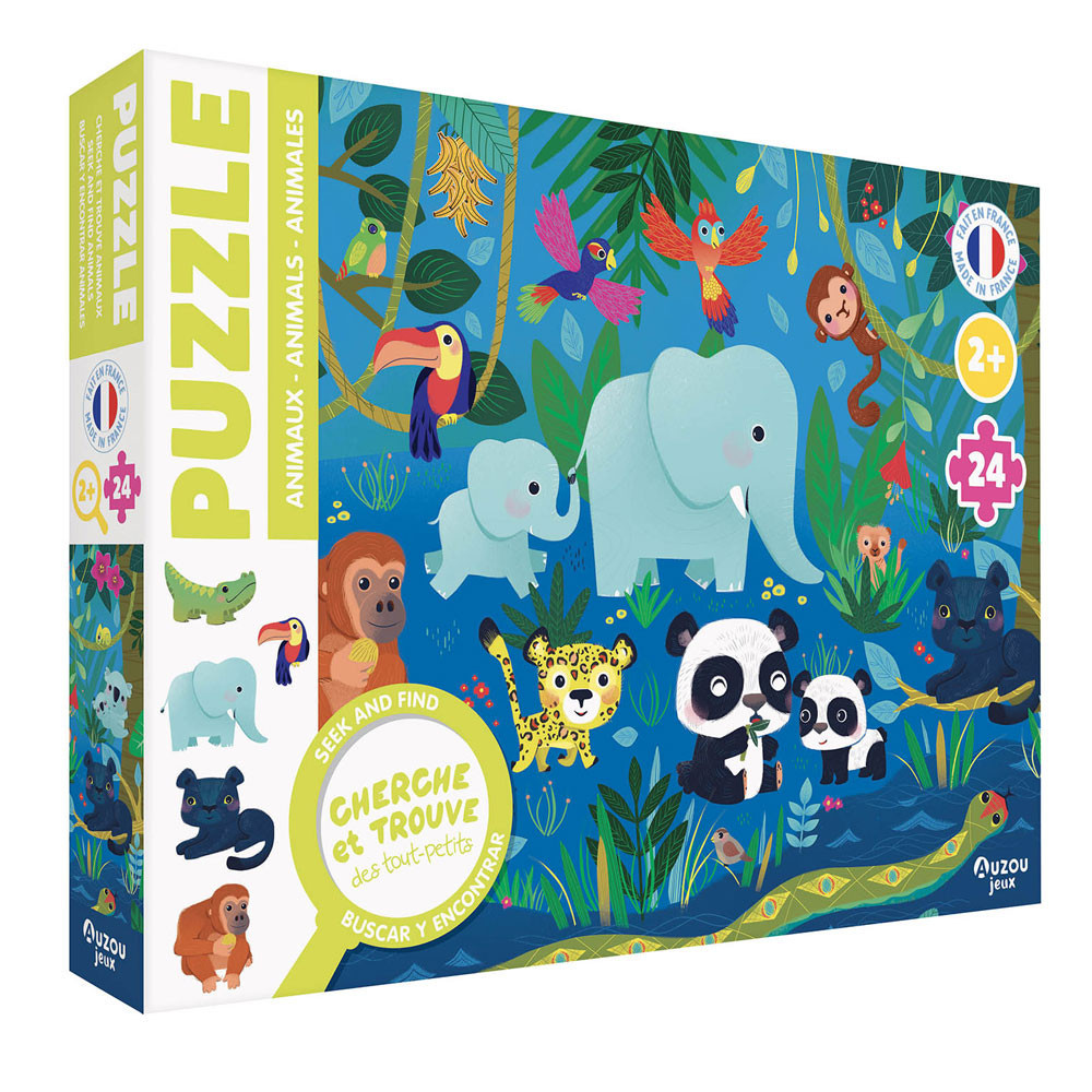 Puzzle cherche et trouve des tout-petits - Les animaux