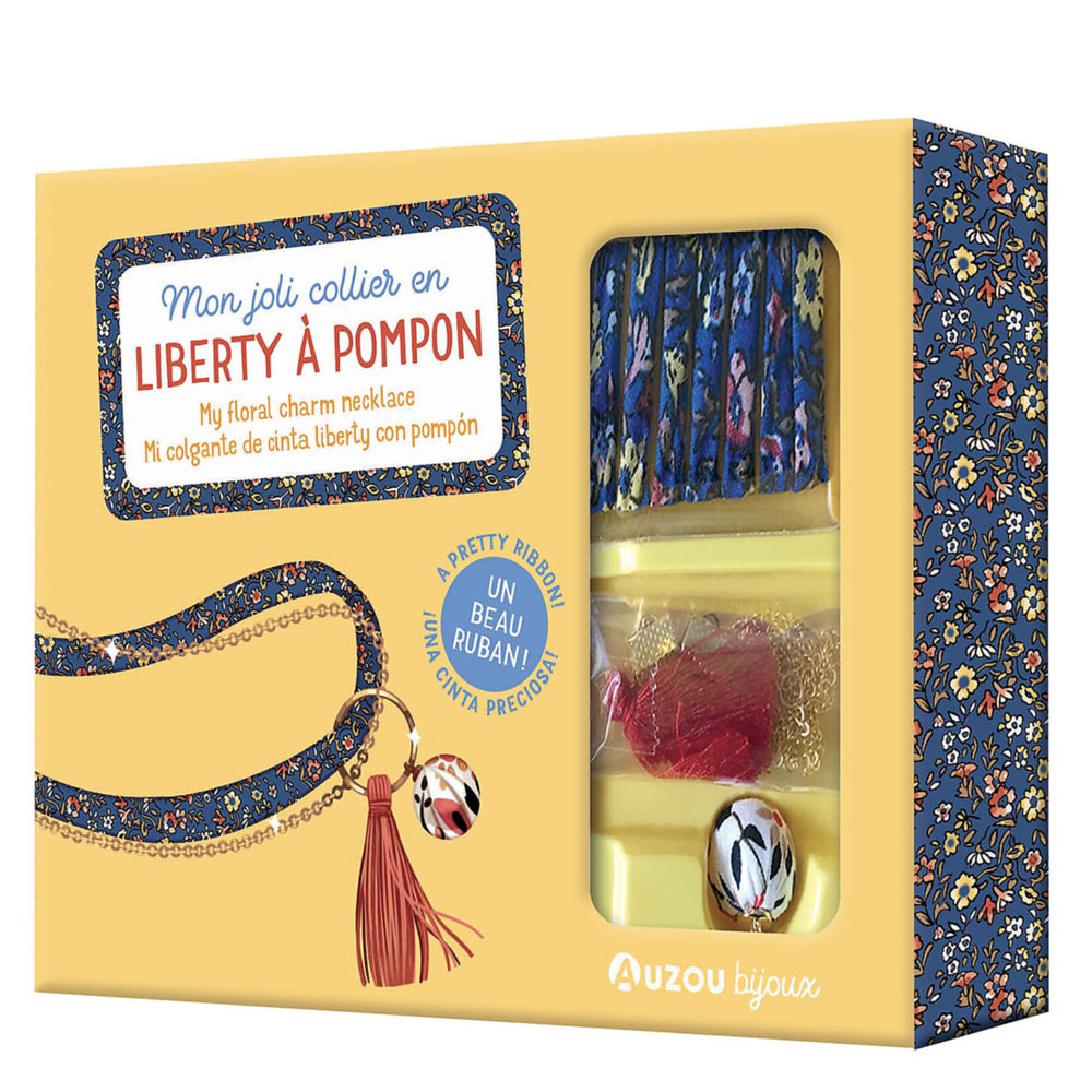 Mon superbe bijou - Mon joli collier en liberty à pompon