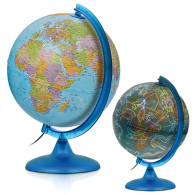 Globe terrestre - Nuit et jour - Lumineux - 25 cm