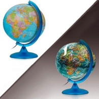 Globe terrestre - Nuit et jour - Lumineux - 25 cm