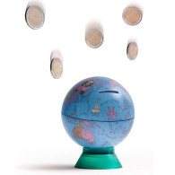 Mini Globe terrestre - Baby -Tirelire -11 cm